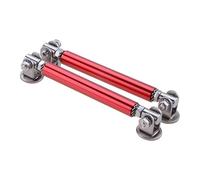 Spoiler Splitter Universal Adjustable Front Bumper Lip Splitter Rod Strut Tie Bar Adhensive Support Kit Accessories 75mm/100mm/150mm/200mm Body Spoiler(100mm Red7)