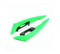Spoiler Wing 2Pcs Motorcycle Winglets Front Side Spoiler Aerodynamic Wing Set Fixed Wind Wing Decoration Sticker(Green)