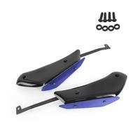Spoiler Wing Motorcycle Side Down Force Spoilers Front Winglet Downforce Fairing Aerodynamic Fixed Wing For RSV4 RF RR 2015-2020(Bright Black-blue)