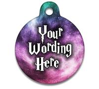 Spoilt Rotten Pets 25mm Pink Potion Mist Wizard Inspired Tag Dog Puppy Cat Kitten ID Tag, Pet Tag Custom Printed with Your Contact Details