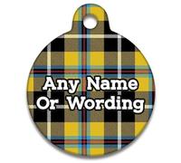 Spoilt Rotten Pets 38mm Cornwall, Cornish Tartan Dog Tag Cat Identity Disc, Cat Kitten Dog Puppy ID Tag, Pet Tag Custom Printed with Your Contact Details
