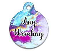 Spoilt Rotten Pets 38mm Magical Marble Design Dog Cat Identity Disc, Pet Identity Cat Kitten Dog Puppy ID Tag, Custom Printed with Your Contact Details