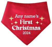 Spoilt Rotten Pets Any Name Dogs First Christmas 2024' Personalised Christmas Festive Custom Dog Bandana, Xmas Fancy Dress Gift For Dogs