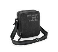 Spoilt Rotten Pets Black & Grey 'Tell Your Dog I Said Hi' Vintage Retro Style Dog Walking Bag.Great For Dog Walking & Hiking. (Black & Grey)