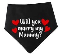 Spoilt Rotten Pets Black Will You Marry My Mummy? Dog Bandana -Surprise Wedding, Reveal, Proposal al, Engagement (S4 Ex Large Dog Husky, Alsatian & Chow)
