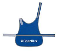 Spoilt Rotten Pets Blue Large For Labrador, Retriever & Dalmatian Sized Dogs Custom Personalised High Visibility Lightweight Coat For Dogs (Blue, Large)