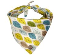 Spoilt Rotten Pets Blue Leaf Pattern Large Dog Tied Neckerchief Dog Bandana Fancy Dress Dog Costume (Large Fits Up To 24" Neck, Leaf Blue)