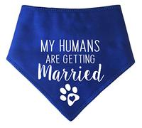Spoilt Rotten Pets Blue My Humans Are Getting Married Dog Bandana - Wedding Announcement Big Reveal For Dogs (S2 Small Dogs Terrier, Shih-Tzu & Cockers)