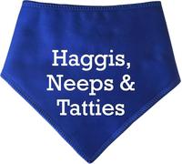 Spoilt Rotten Pets 'Burns Night 'Haggis, Neeps & Tatties ' Cute Funny New Year Hogmany Robert Burns Dog Bandana, Fancy Dress Gift For Dogs