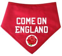 Spoilt Rotten Pets COME ON ENGLAND Rose Badge Motif England Nations English St George's Flag Dog Fancy Dress Dog Bandana