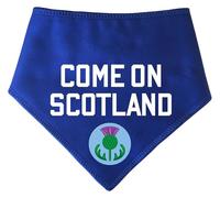 Spoilt Rotten Pets COME ON SCOTLAND Thistle Badge Motif Rugby Scottish Nation St Andrew Flag Dog Fancy Dress Dog Bandana