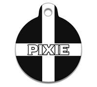 Spoilt Rotten Pets Cornwall Kernow Flag Tag Pet Identity Cat or Dog Tag Custom Printed with Your Contact Details