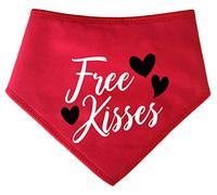 Spoilt Rotten Pets 'Free Kisses' Hearts Funny Valentine's Day Birthday Celebration Event Dog Fancy Dress Dog Bandana