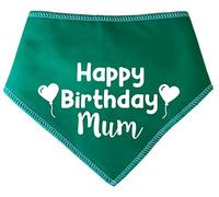 Spoilt Rotten Pets Green 'Happy Birthday Mum ' Dog Bandana Birthday Card From The Dog (Size 3 Medium Dogs Labrador & Staffies)