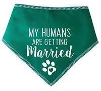 Spoilt Rotten Pets Green My Humans Are Getting Married Dog Bandana - Wedding Announcement Big Reveal For Dogs (S2 Small Dogs Terrier, Shih-Tzu & Cockers)