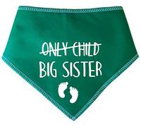 Spoilt Rotten Pets Green Only Child Now Big Sister Dog Bandana - For Dogs Baby Showers & Announcement Gender Reveal (S1 Tiny Dogs, Chihuahuas & Cats)