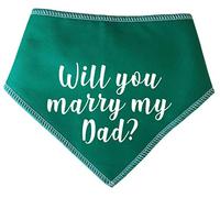 Spoilt Rotten Pets Green Will You Marry My Dad? Dog Bandana -Surprise Wedding, Reveal, Proposal al, Engagement (S1 Tiny Dogs, Chihuahuas & Cats)