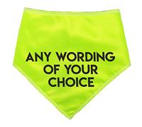 Spoilt Rotten Pets Hi Viz Any Wording Custom Dog Bandana For Dogs & Cats (S3 Medium Dogs, Labs, Staffies & Springers)