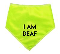 Spoilt Rotten Pets Hi Viz I Am Deaf Dog Bandana For Dogs & Cats (S2 Small Dogs Terrier, Shih-Tzu & Cockers)