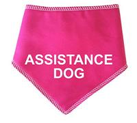 Spoilt Rotten Pets Pink Assistance Dog Alert Help Dog Message Carer Scarf Dog Bandana (S3 Medium Dogs, Labs, Staffies & Springers)