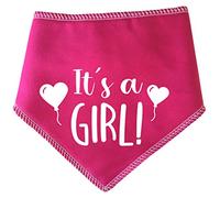 Spoilt Rotten Pets Pink It's A Girl Baby Announcement Baby Shower Dog Bandana For Dogs & Cats (S4 Large Dogs Newfies, GSD & Chow Chow)