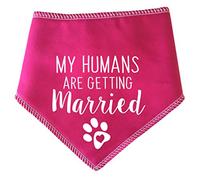Spoilt Rotten Pets Pink My Humans Are Getting Married Dog Bandana - Wedding Announcement Big Reveal For Dogs (S2 Small Dogs Terrier, Shih-Tzu & Cockers)