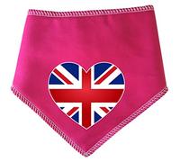 Spoilt Rotten Pets PINK Union Jack Heart Flag Jubilee Street Party Dog Pet Bandana Dogs & Cats (Medium Labrador & Staffie Size)