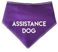 Spoilt Rotten Pets Purple Assistance Dog Alert Help Dog Carer Message Dog Scarf Bandana (S4 Ex Large Dog Husky, Alsatian & Chow)