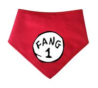 Spoilt Rotten Pets Red Dog Bandana Fang 1, Fang 2, Thing 3, Thing Style Dog Bandana, Choose Any Number Fancy Dress Gift For Dogs