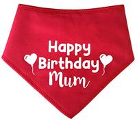 Spoilt Rotten Pets Red 'Happy Birthday Mum ' Dog Bandana Birthday Card From The Dog (Size 3 Medium Dogs Labrador & Staffies)