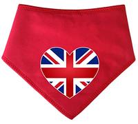 Spoilt Rotten Pets Red Union Jack Heart Flag Jubilee Street Party Dog Pet Bandana Dogs & Cats (Large Chow Chow & Bernese Size)