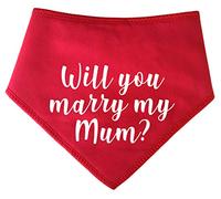 Spoilt Rotten Pets Red Will You Marry My Mum? Dog Bandana -Surprise Wedding, Reveal, Proposal al, Engagement (S1 Tiny Dogs, Chihuahuas & Cats)