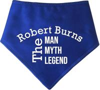 Spoilt Rotten Pets 'Robert Burns The Man The Myth The Legend' New Year Hogmany Robert Burns Scotland Scottish Patriotic Dog Bandana, Fancy Dress Gift For Dogs
