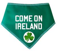 Spoilt Rotten Pets Rugby COME ON IRELAND Shamrock Badge Motif Eire Irish Nation Ireland Flag Dog Fancy Dress Green Dog Bandana