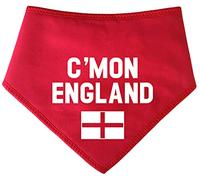 Spoilt Rotten Pets S1 'C'MON ENGLAND' with England Flag Dog Bandana World Cup Football Supporters Scarf for Dogs & Cats (Tiny Chihuahua & Cat Size)