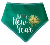 Spoilt Rotten Pets S2 Green Fireworks Happy New Year Hogmanay Dog Bandana Party Costume Dog Cat Pet Bandana Scarf (Green, S2 Small Dogs Terrier, Shih-Tzu & Cockers)
