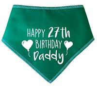 Spoilt Rotten Pets S2 GREEN Happy Birthday Daddy With Any Age Birthday Wishes From The Dog Pet Bandana for Dogs & Cats