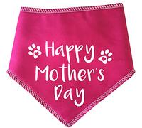 Spoilt Rotten Pets S2 Happy Mother's Day Pink Dog Bandana For Dog Mamas, New Puppy Mums, Grandmas And Mummies
