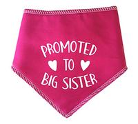 Spoilt Rotten Pets S2 Pink Promoted To Big Sister Dog Bandana - For Dogs Baby Showers & Announcement Gender Reveal (S2 Small Dogs Terrier, Shih-Tzu & Cockers)
