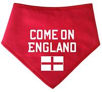 Spoilt Rotten Pets S2 Red 'Come On England' With England Flag Football Supporter World Cup Dog Pet Bandana Dogs & Cats (Small Terrier & Cockapoo Size)