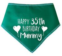 Spoilt Rotten Pets S3 Green Happy Birthday Mummy With Any Age Dog Bandana Birthday Wishes From The Pet. Dress Up Bandana for Dogs & Cats