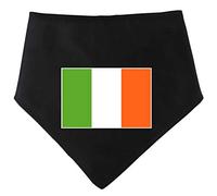 Spoilt Rotten Pets S3 Ireland Flag Eire Irish On Black Dog Bandana - Irish Supporters Dog Costume Fancy Dress