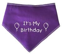 Spoilt Rotten Pets S3 Medium Purple IT'S MY BIRTHDAY Happy Birthday Dog Bandana Dog Scarf Bandana For Dogs