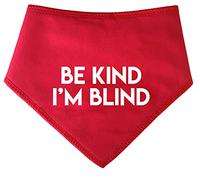 Spoilt Rotten Pets S3 RED Be Kind I'm Blind Warning Alert Dog Bandana. Scarf Necerchief Blind Dog Poor Sight Warning (S3 Medium Dogs, Labs, Staffies & Springers)