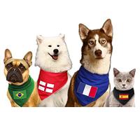 Spoilt Rotten Pets S4 Any Country Flag Sports Fan Supporter Dog or Cat Bandana All Teams Qatar, Serbia, Canada, Portugal, Mexico, England etc (S4 Large Dogs Newfies, GSD & Chow Chow)