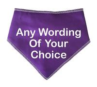Spoilt Rotten Pets S4 Any Wording Of Your Choice Custom Dog Bandana, Scarf For Dogs & Cats (S4 Large Dogs Newfies, GSD & Chow Chow)