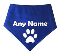 Spoilt Rotten Pets S4 Blue Personalised With Name And Paw Dog Bandana For Any Dog Lover Neck Scarf Dog Costume Fancy Dress