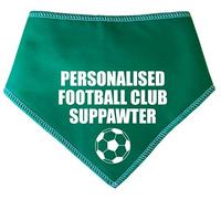 Spoilt Rotten Pets S4 Green Any Team Football Suppawter Personalised Any Local or Premier Team etc Dog Bandana (Size 4 Ex Large Dog Husky, Alsatian & Chow)