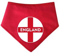 Spoilt Rotten Pets S4 Red England Flag St George Flag Circle Design Football Supporter Dog Pet Bandana Dogs & Cats (Large Chow Chow & Bernese Size, Red)
