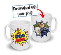 Spoilt Rotten Pets Super Dog Dad Personalised Photo Super Dad Mug Father's Day or Birthday Mug Custom Printed Mug